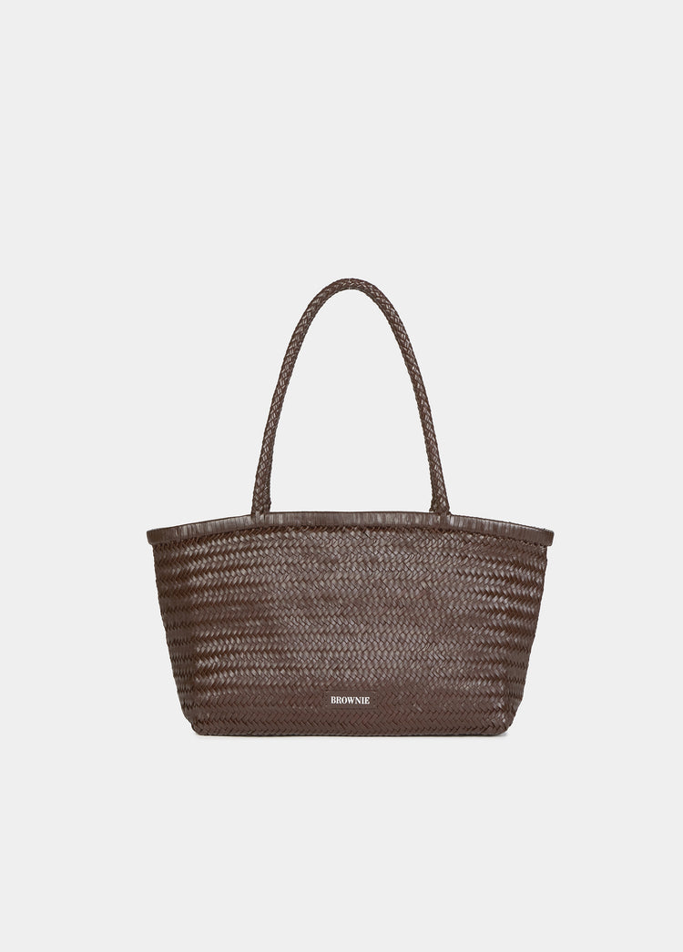 Geflochtener Shopper aus Leder