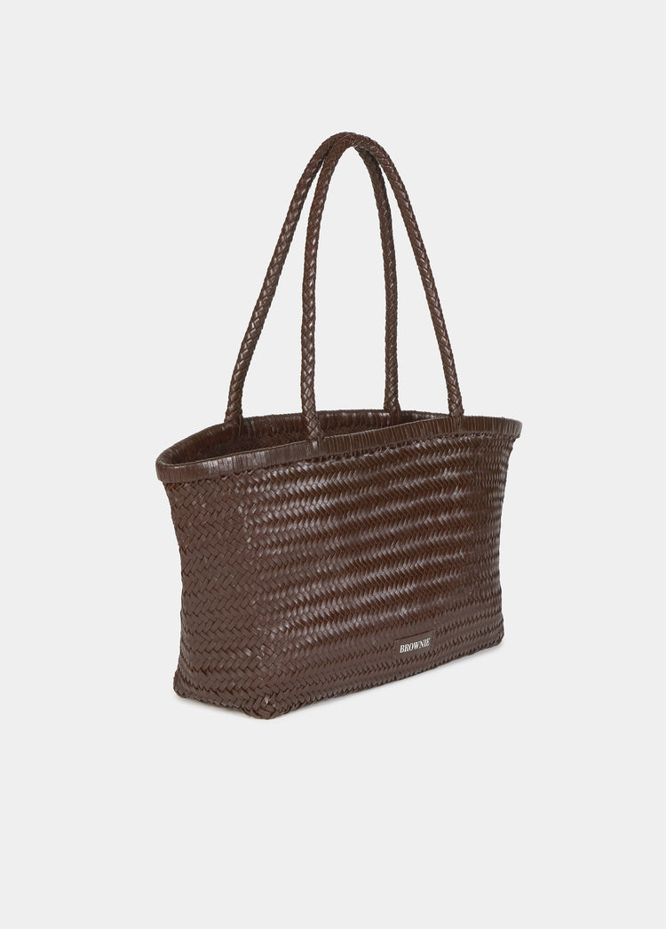 Geflochtener Shopper aus Leder