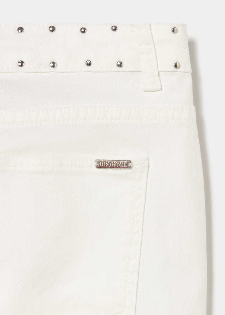 Decorative studded shorts