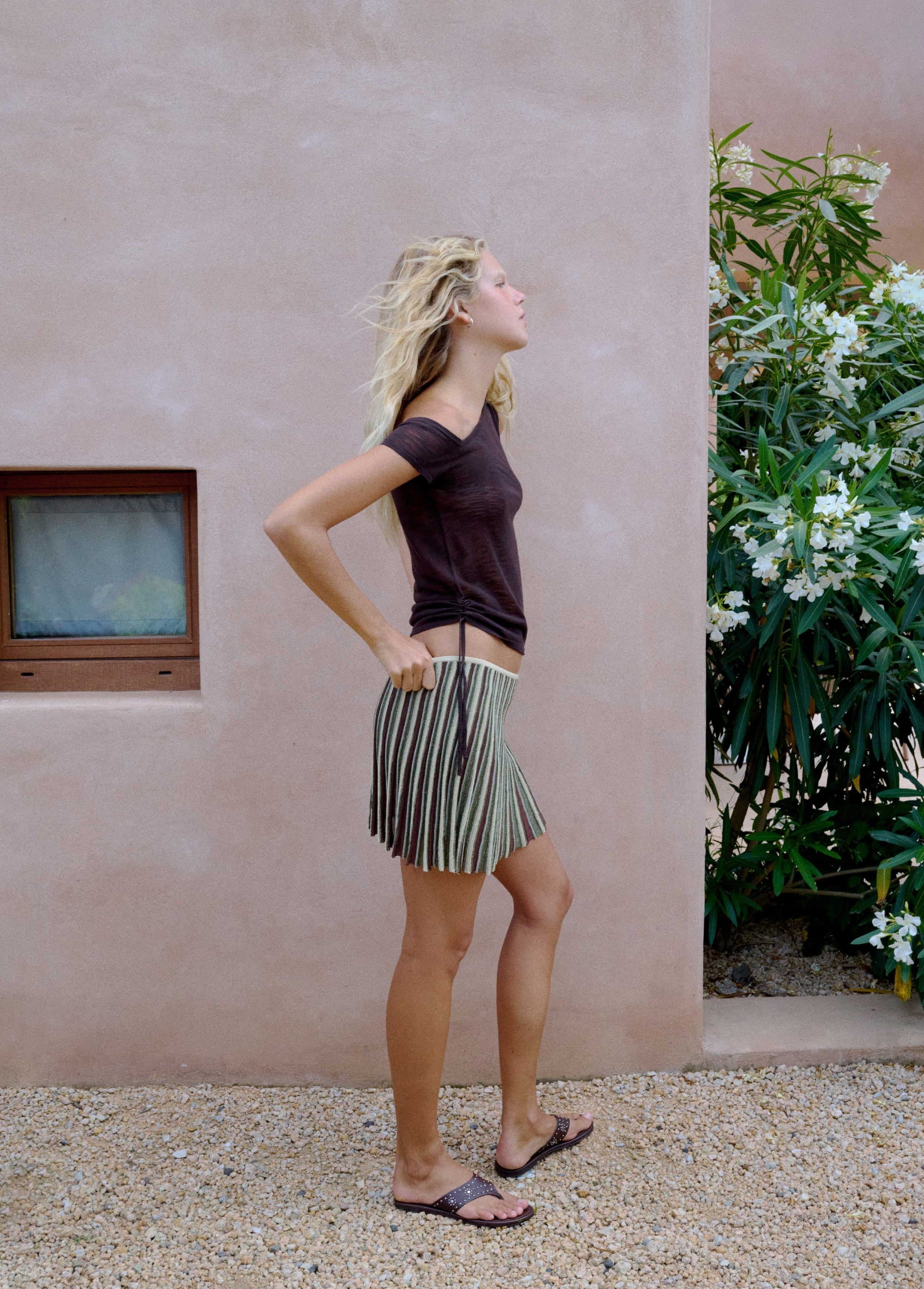 Asymmetrische top met plooien