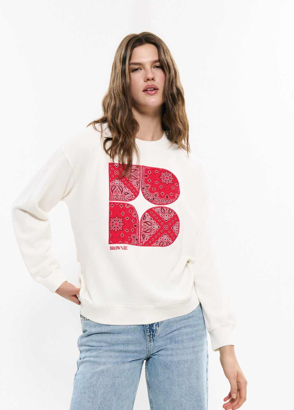 Embroidered bandana sweatshirt