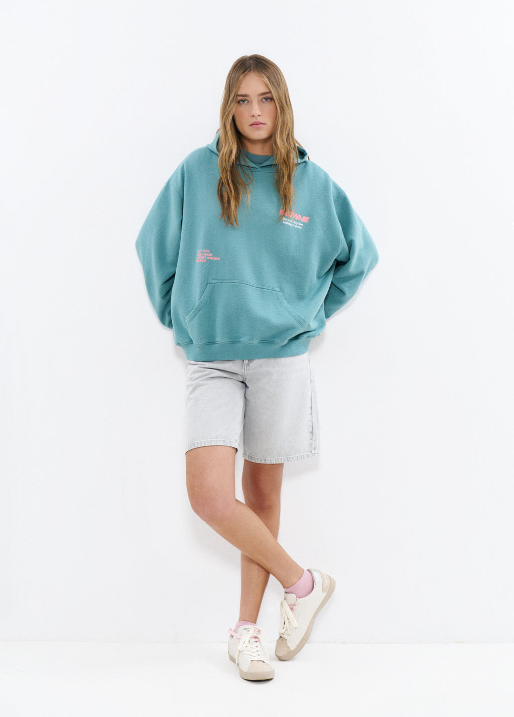 Sweat à capuche imprimé aigle