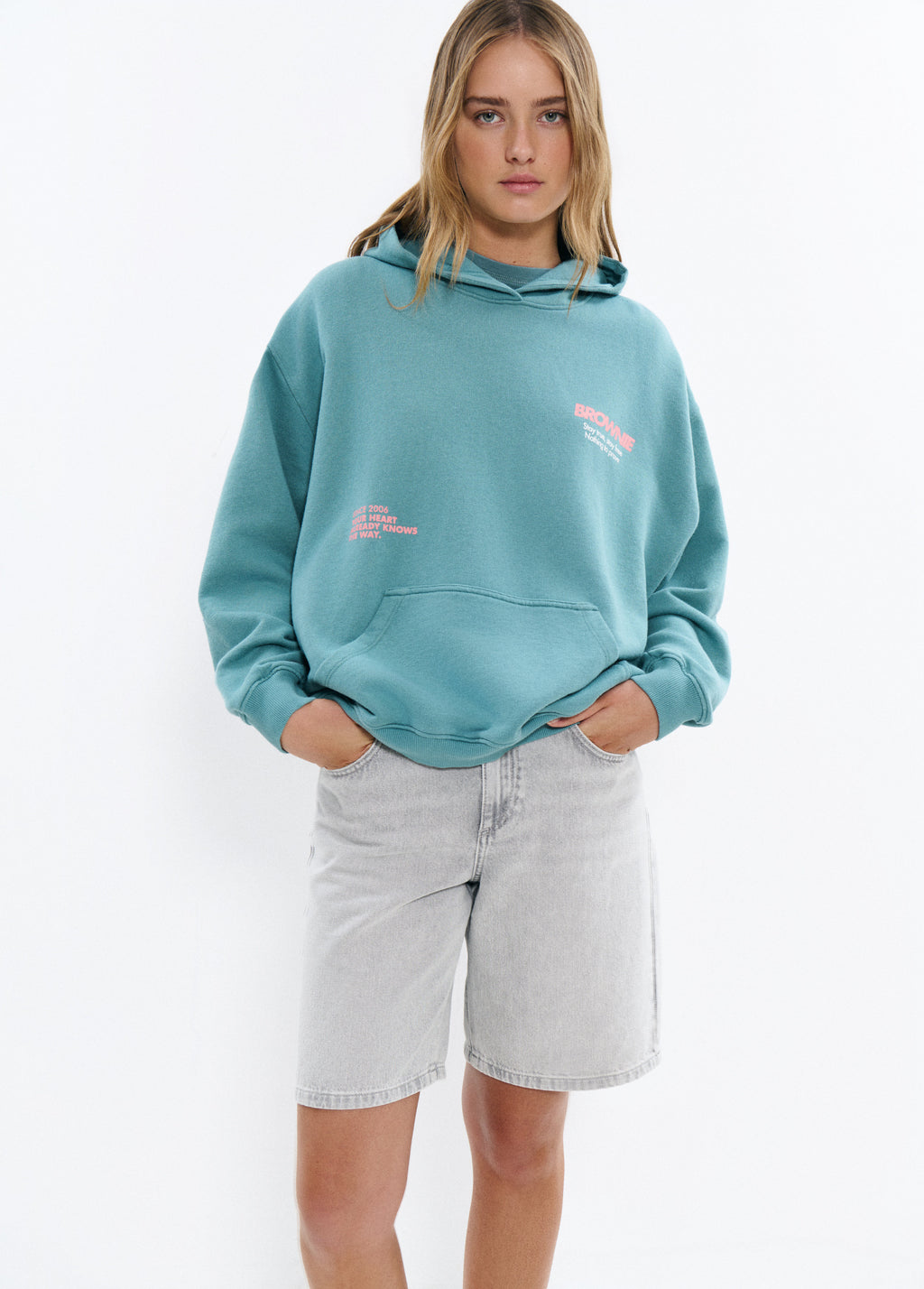 Sweat à capuche imprimé aigle