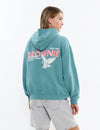Sweat à capuche imprimé aigle