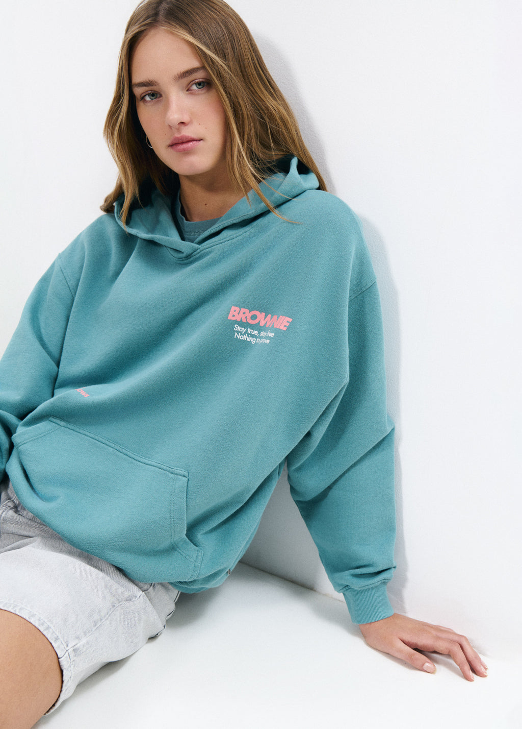Sweat à capuche imprimé aigle