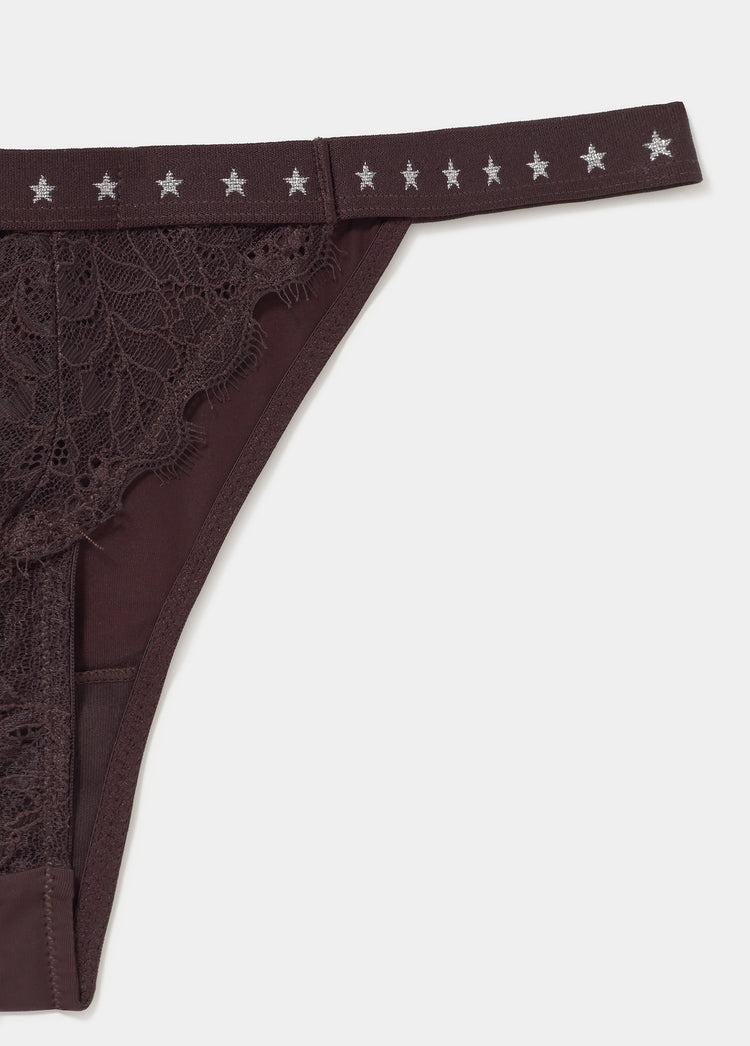 Star elastic thong