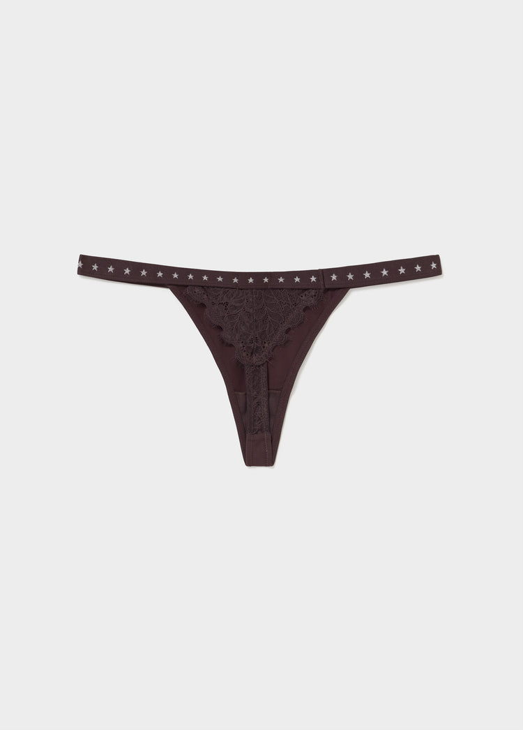 Star elastic thong