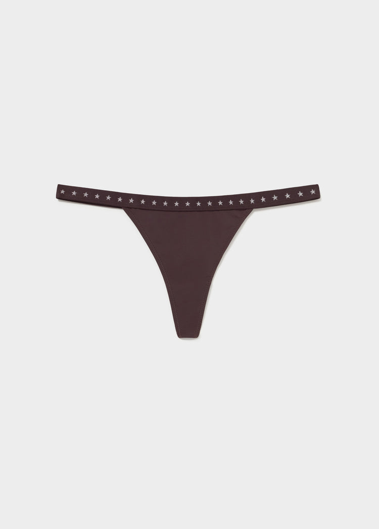 Star elastic thong