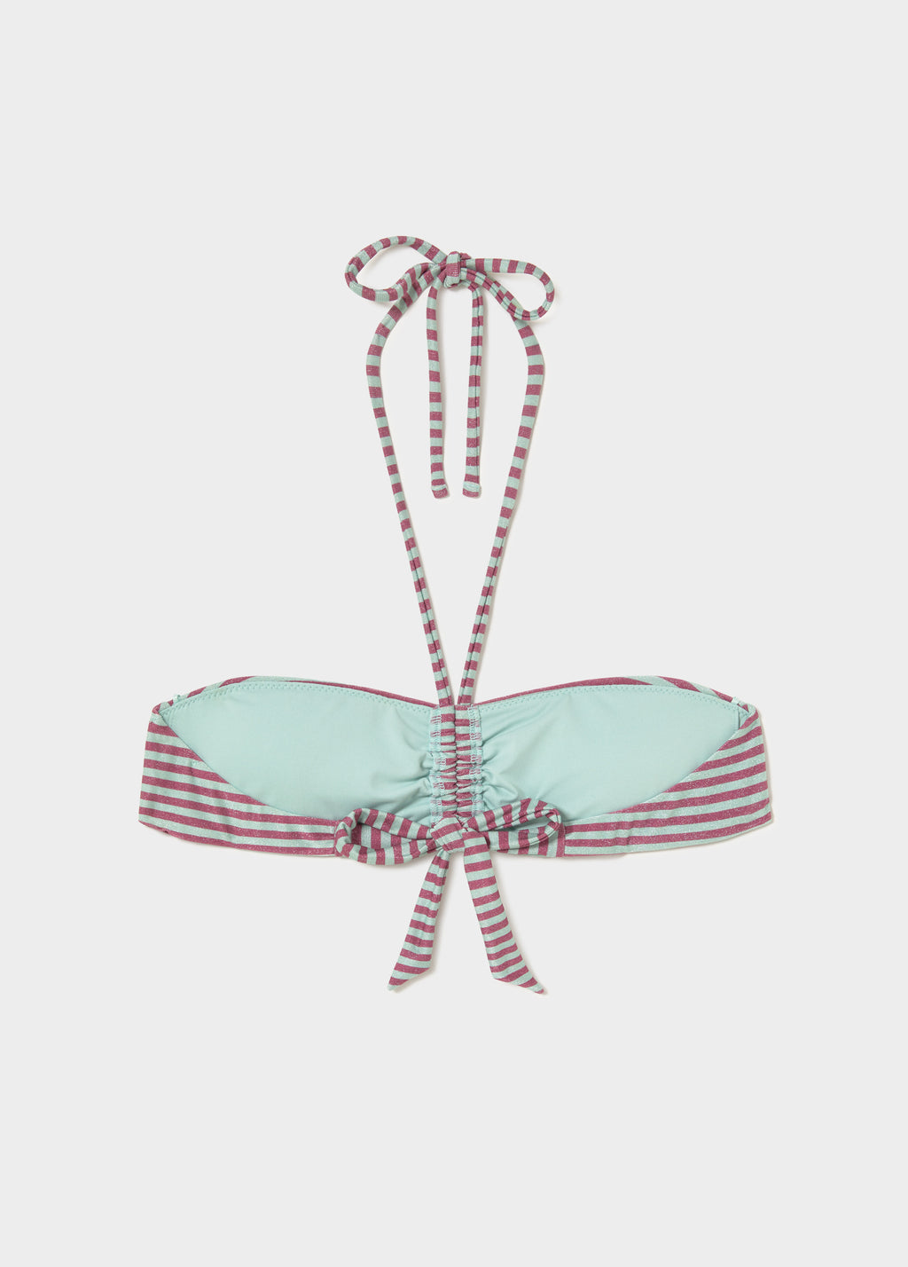 Top bandeau anudado rayas hilo met