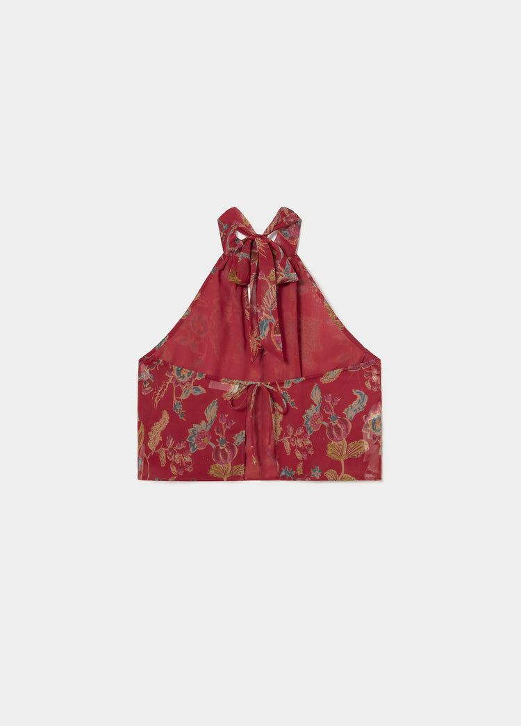 Top choker estampado