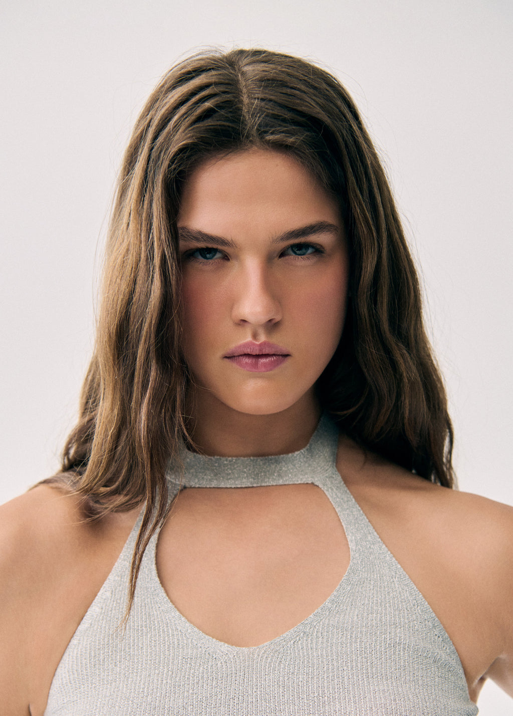 Halter top with bow