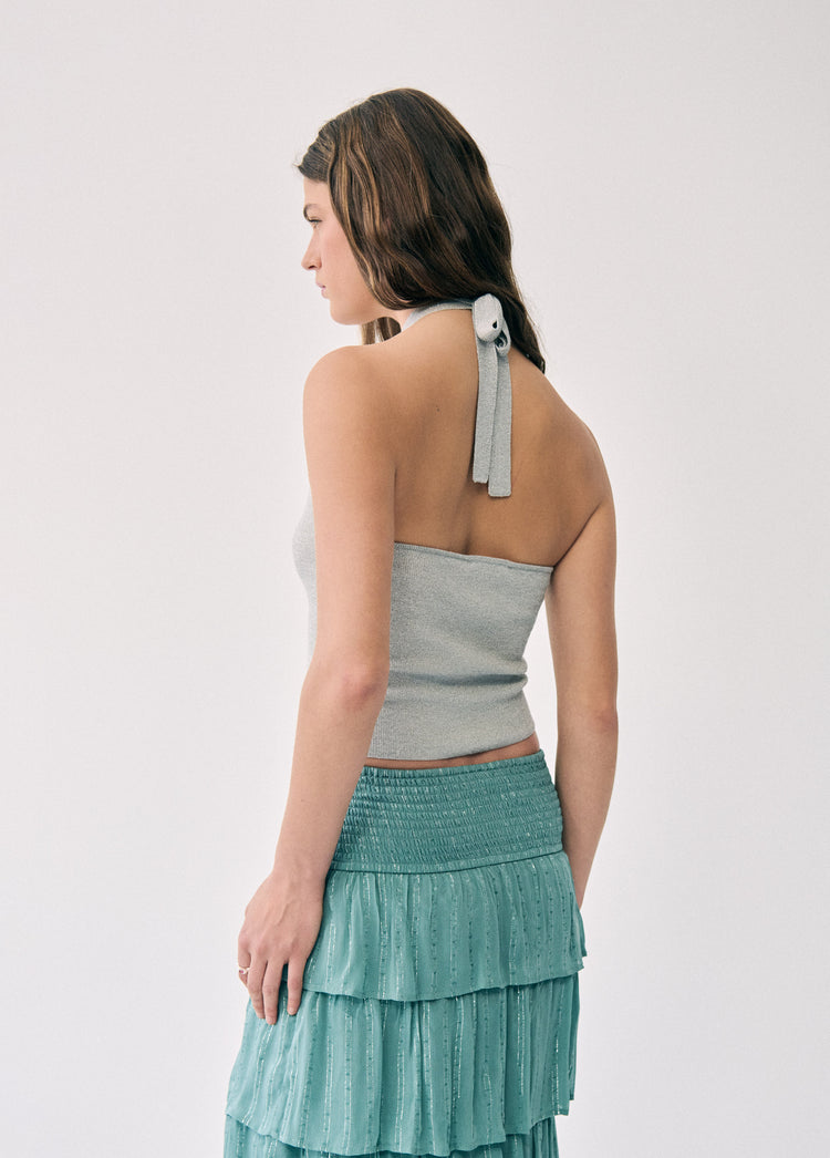 Halter top with bow