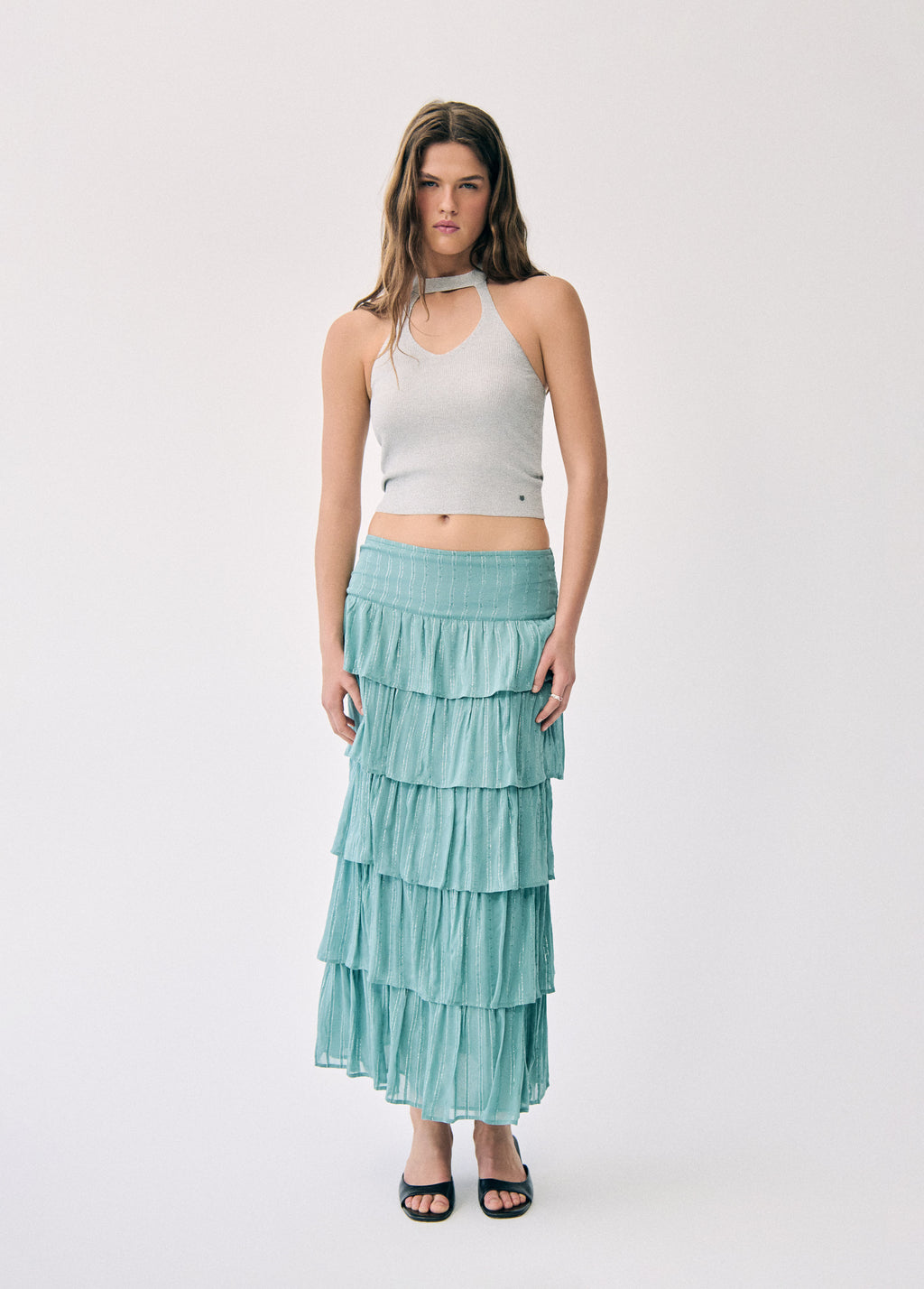 Halter top with bow