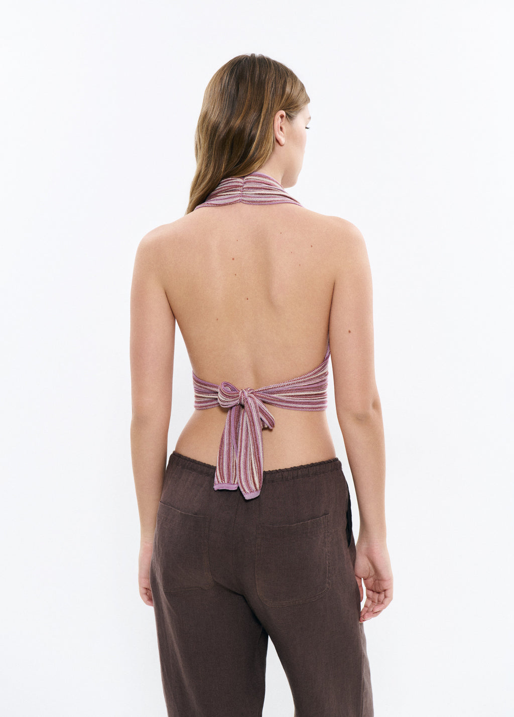 Halter scarf top