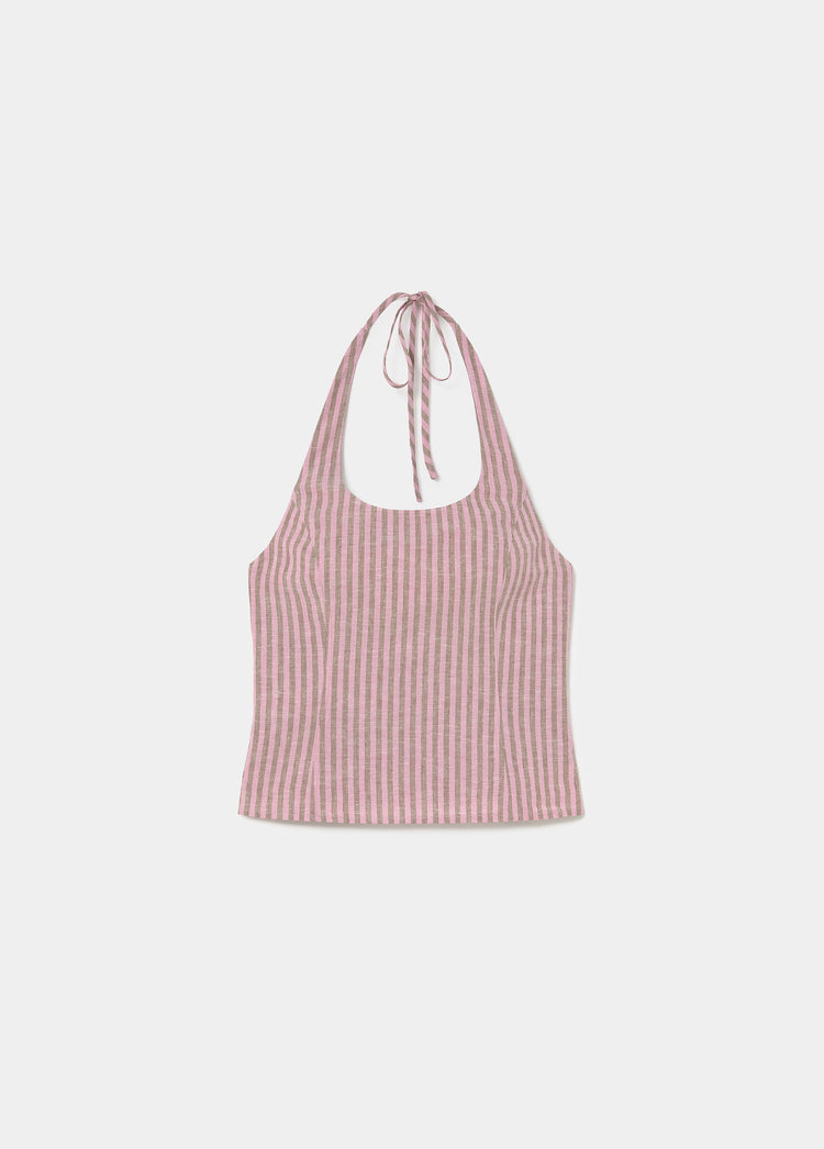 Striped halter top