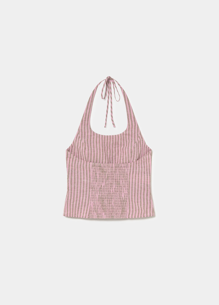 Striped halter top
