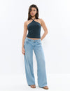 Textured halter top