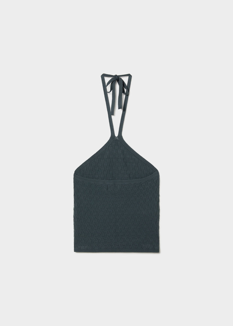 Textured halter top