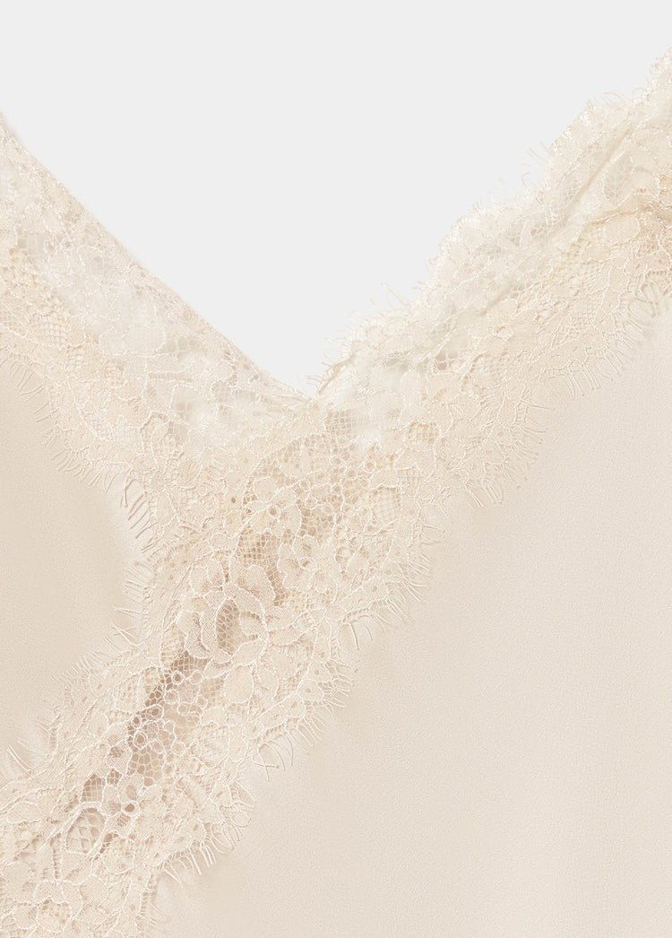 Asymmetric lace top