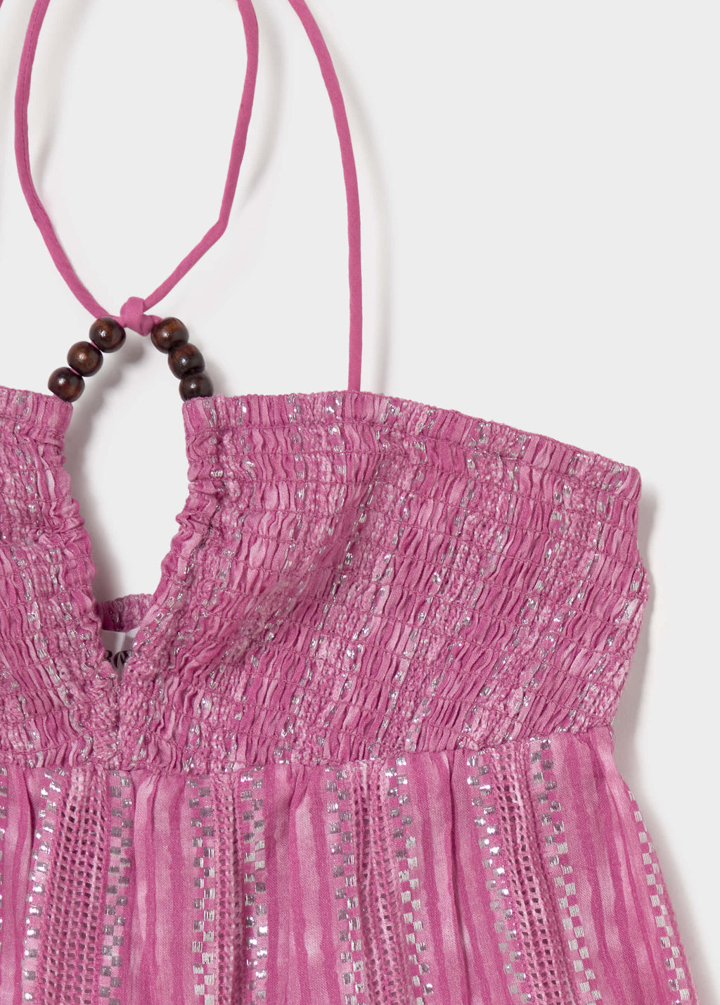 Top halter lurex stripes