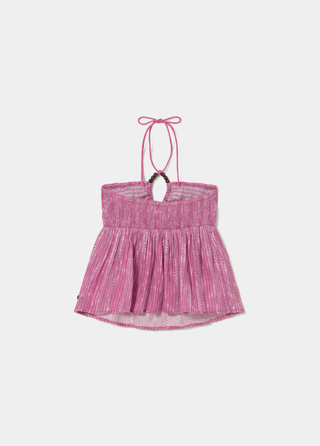 Top halter lurex stripes