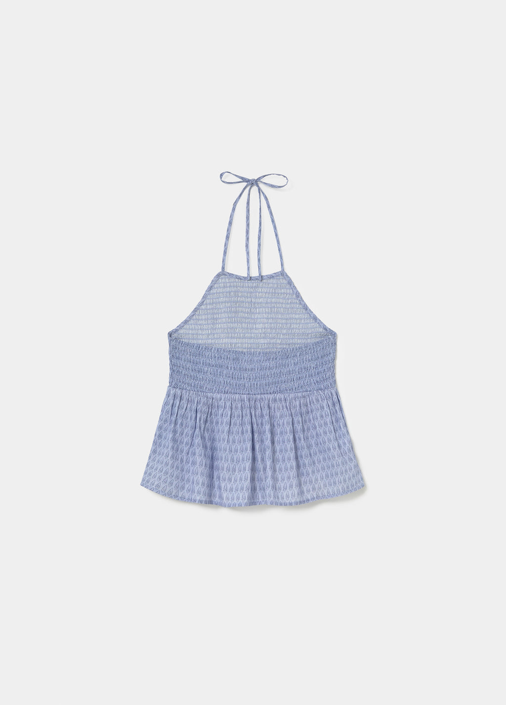 Smock top met print