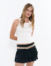 Sequin wing strap top