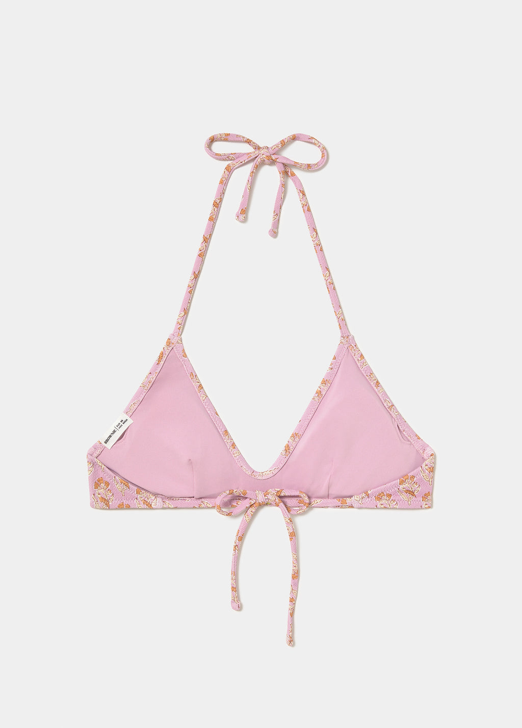 Top triangular estampado flor india