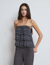 Printed ruffled top