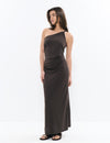 Asymmetric halter dress