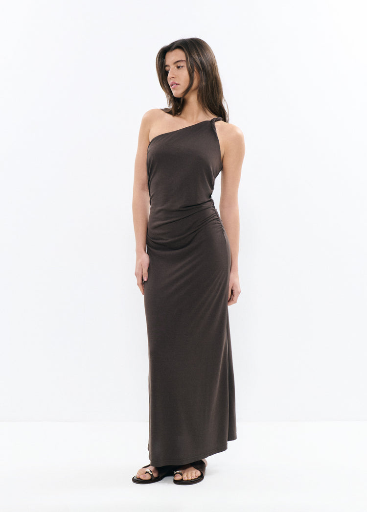 Vestido asimétrico halter