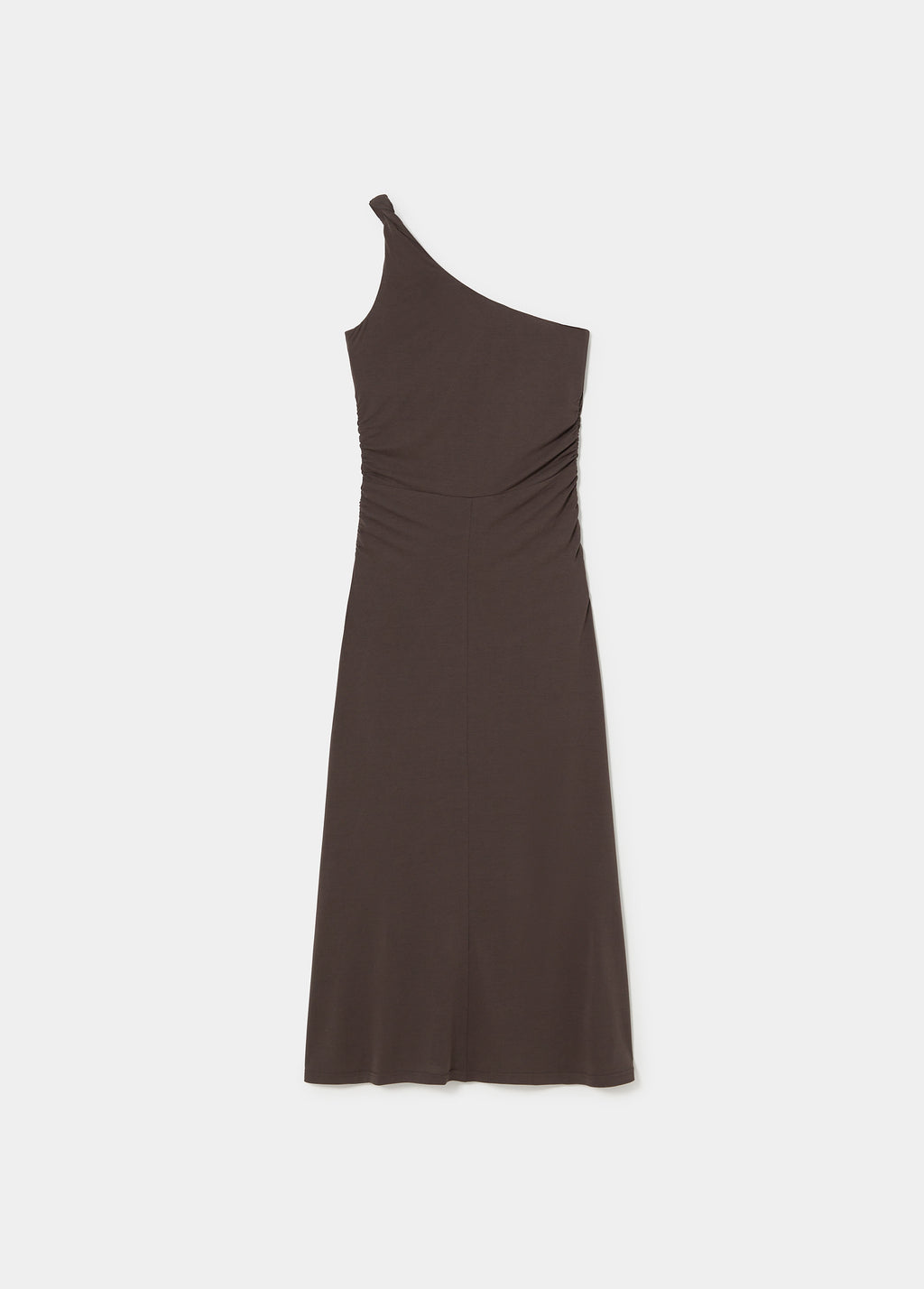 Asymmetric halter dress