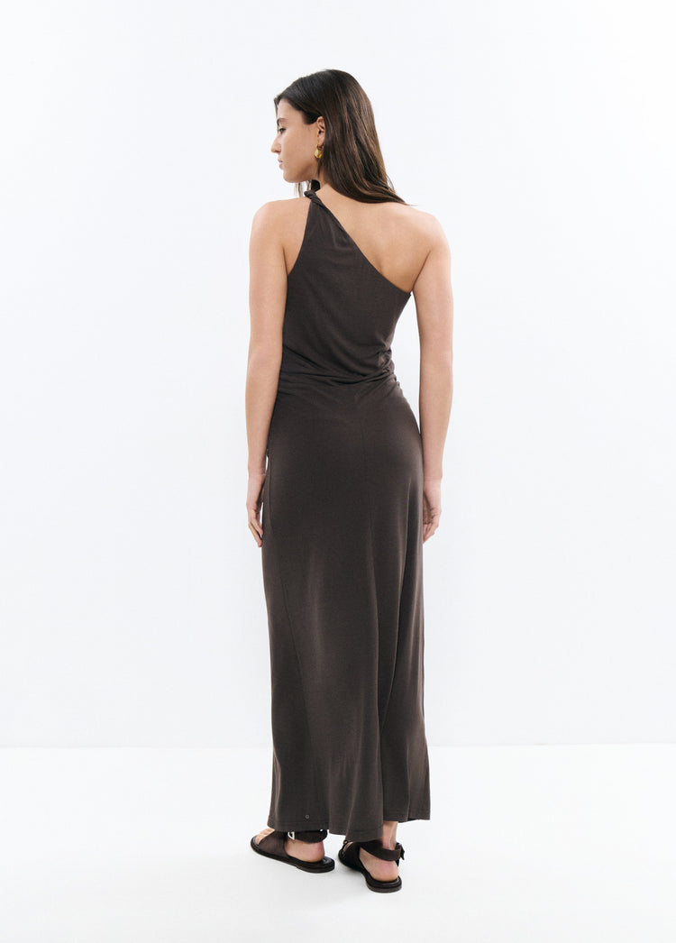Vestido asimétrico halter