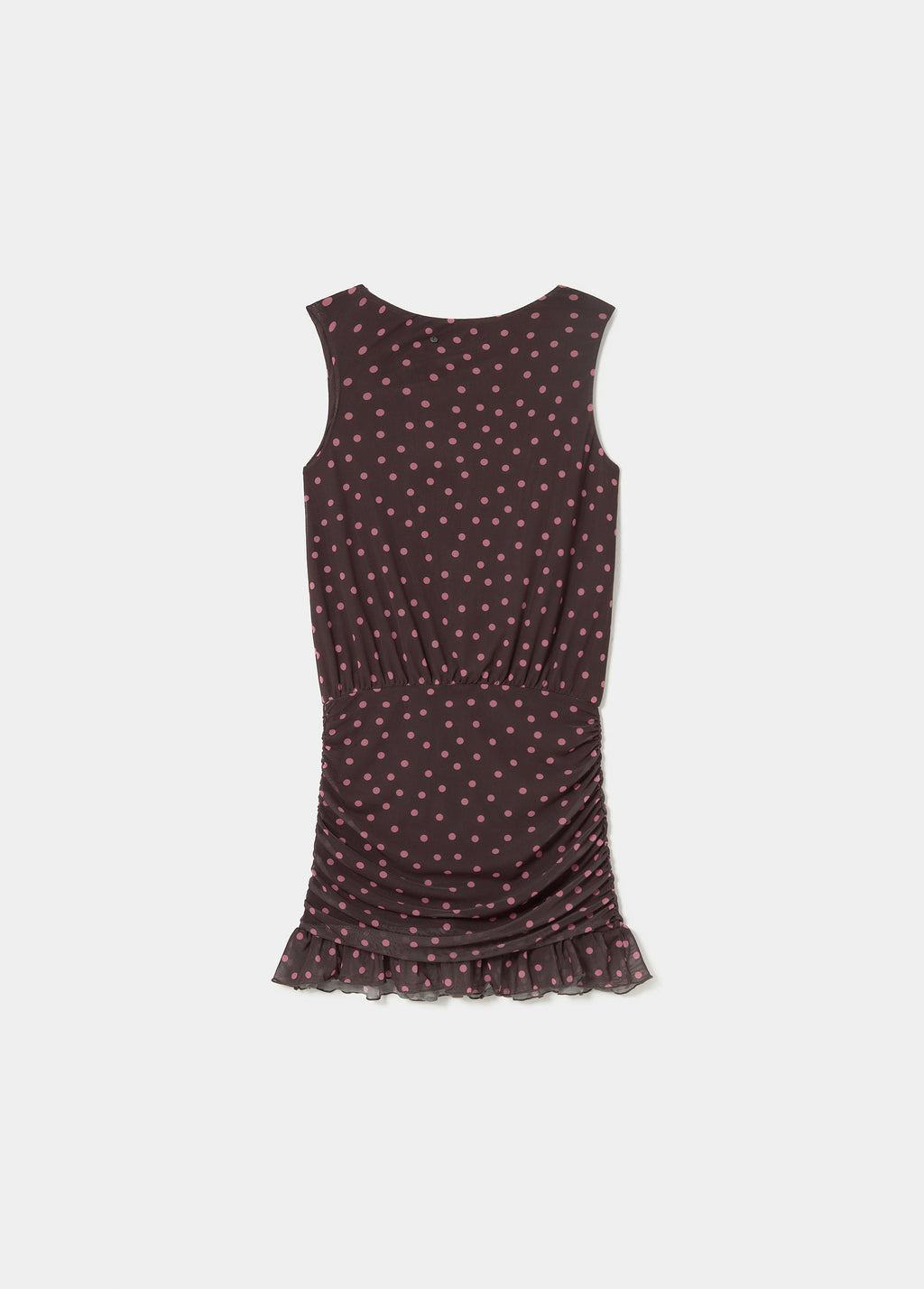 Vestido drapeado topos