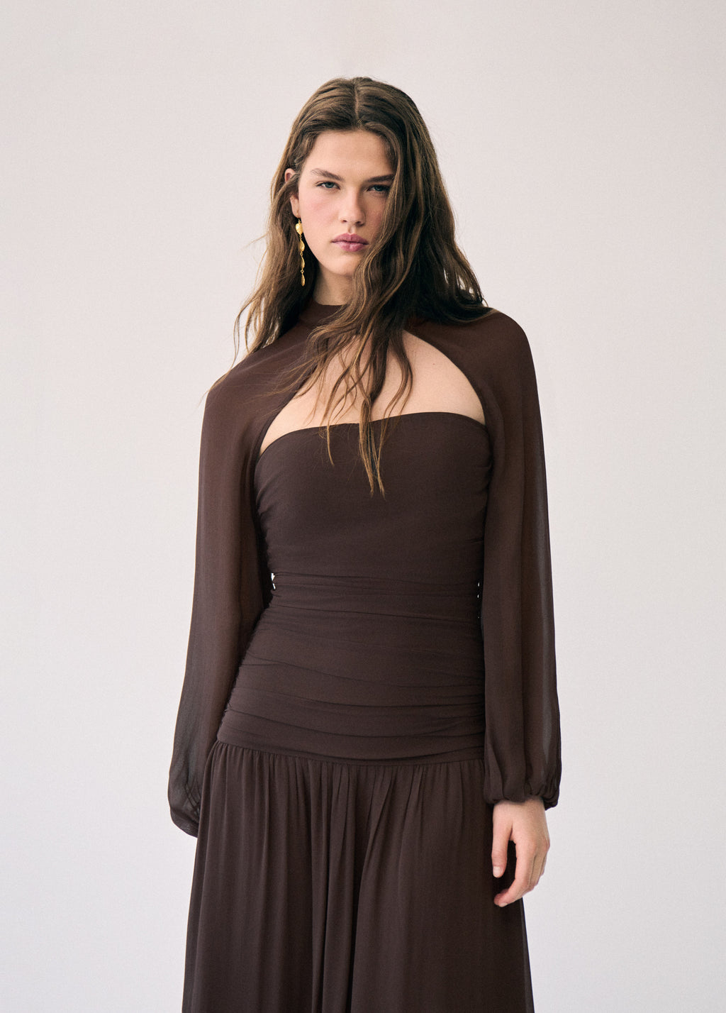 Long ruched dress