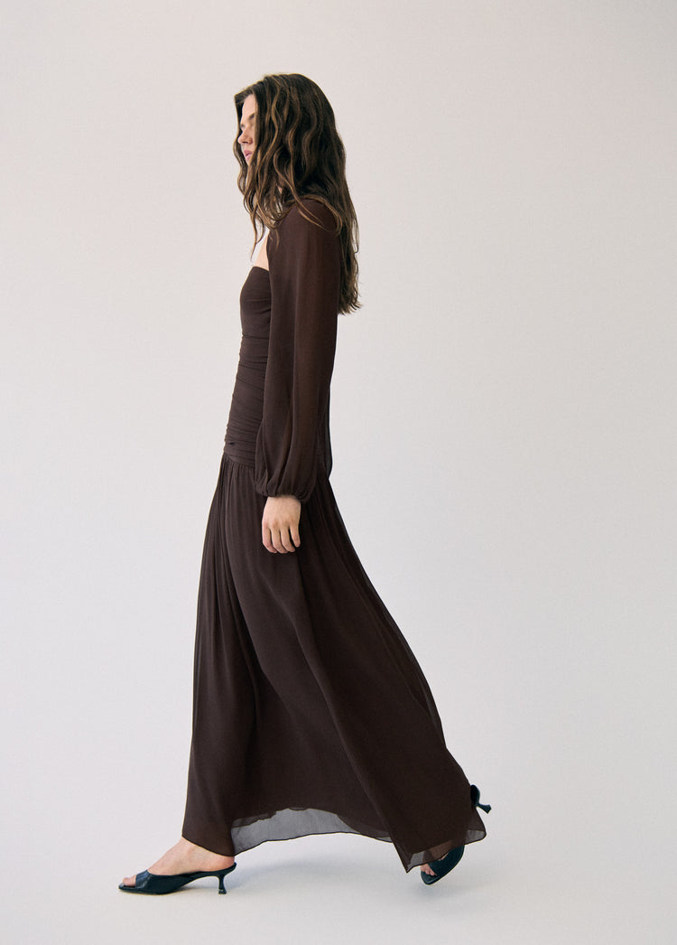 Long ruched dress