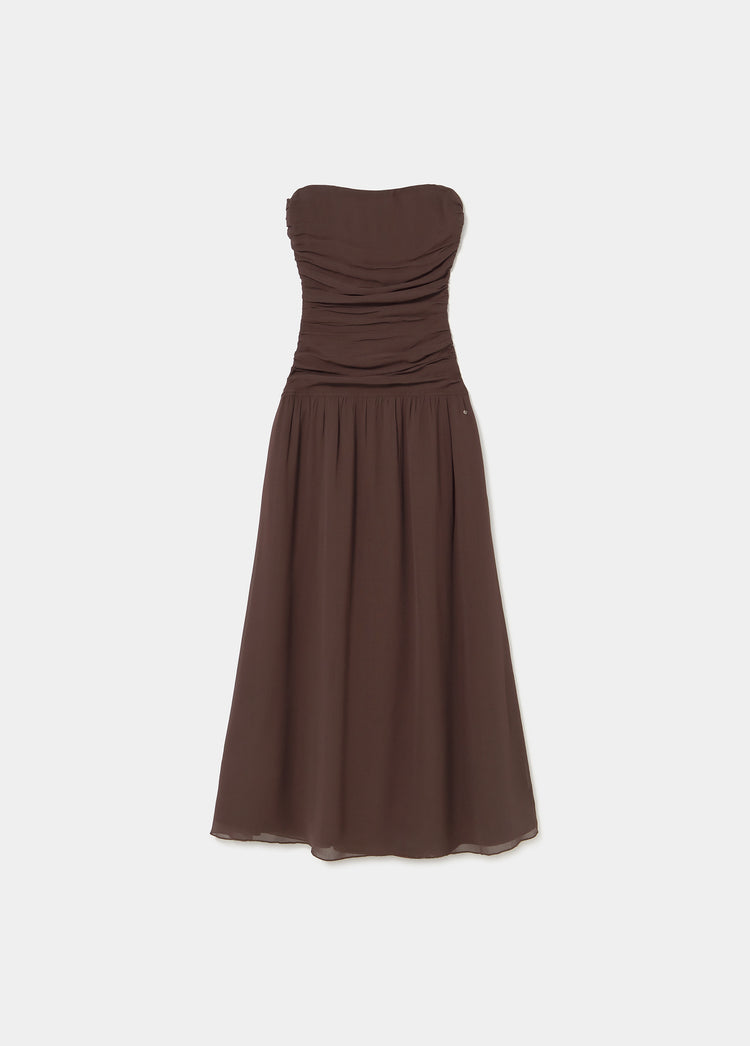 Long ruched dress
