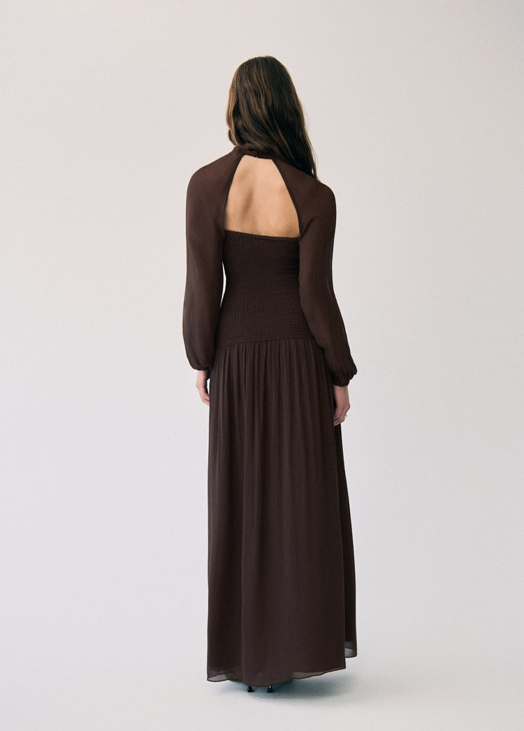 Long ruched dress