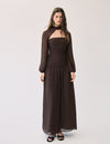 Long ruched dress