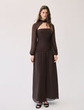 Long ruched dress