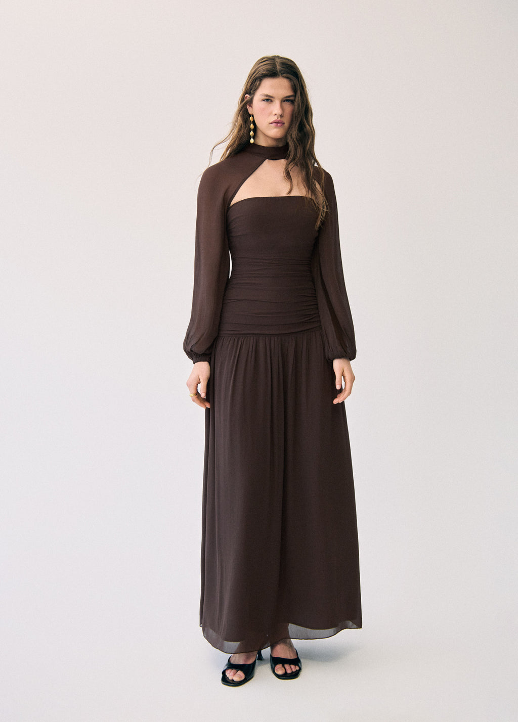 Long ruched dress