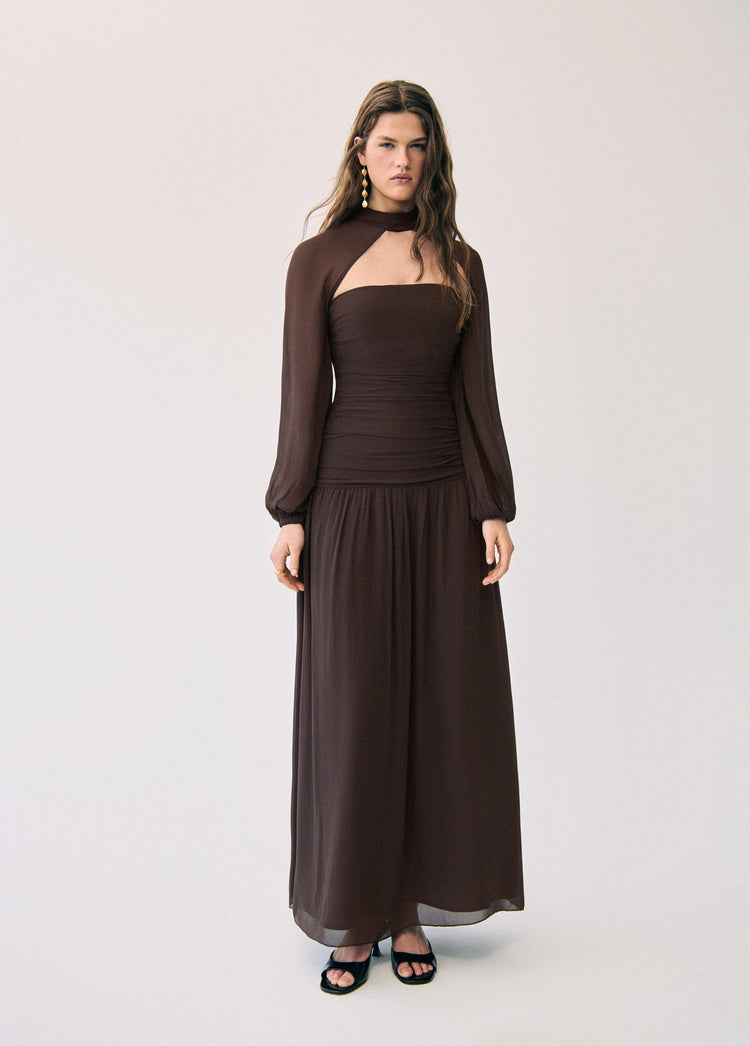 Long ruched dress