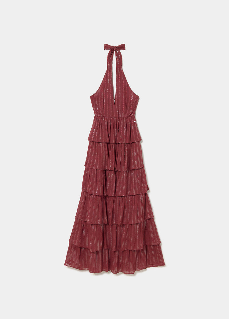 Shiny halter dress