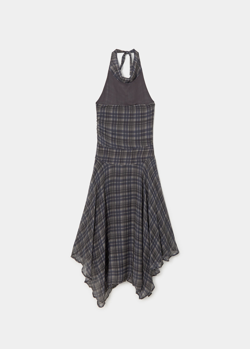 Robe longue imprimée drapée