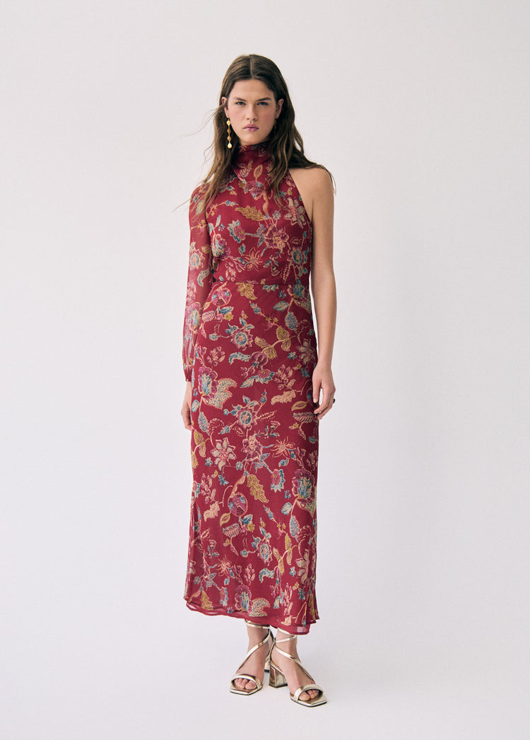 Long printed dress