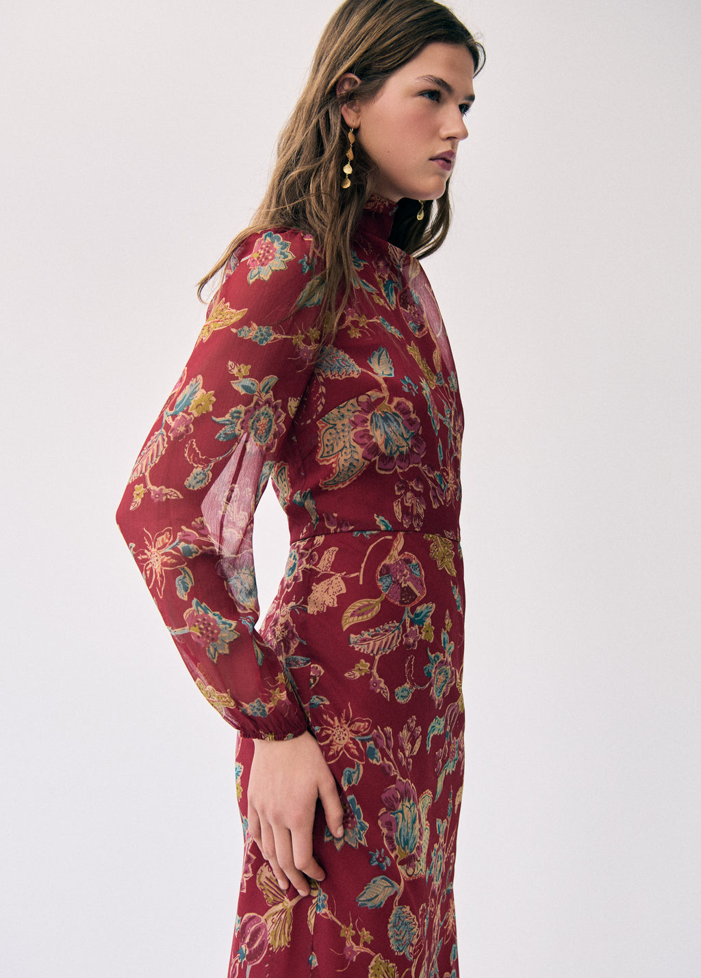 Vestit llarg estampat
