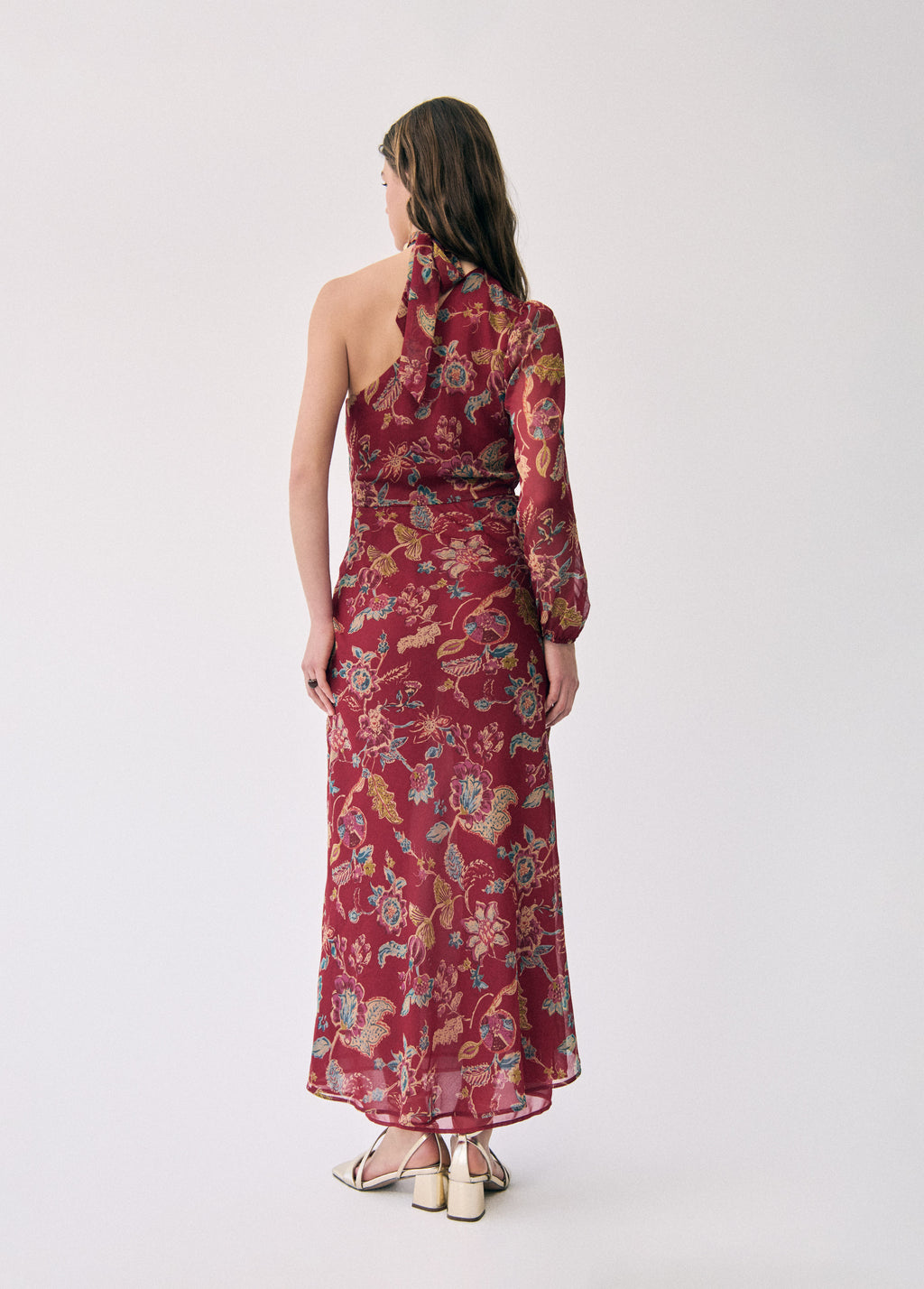 Vestit llarg estampat