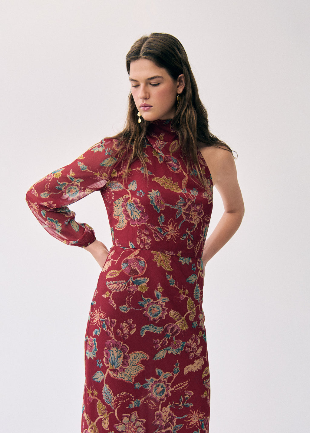 Vestit llarg estampat