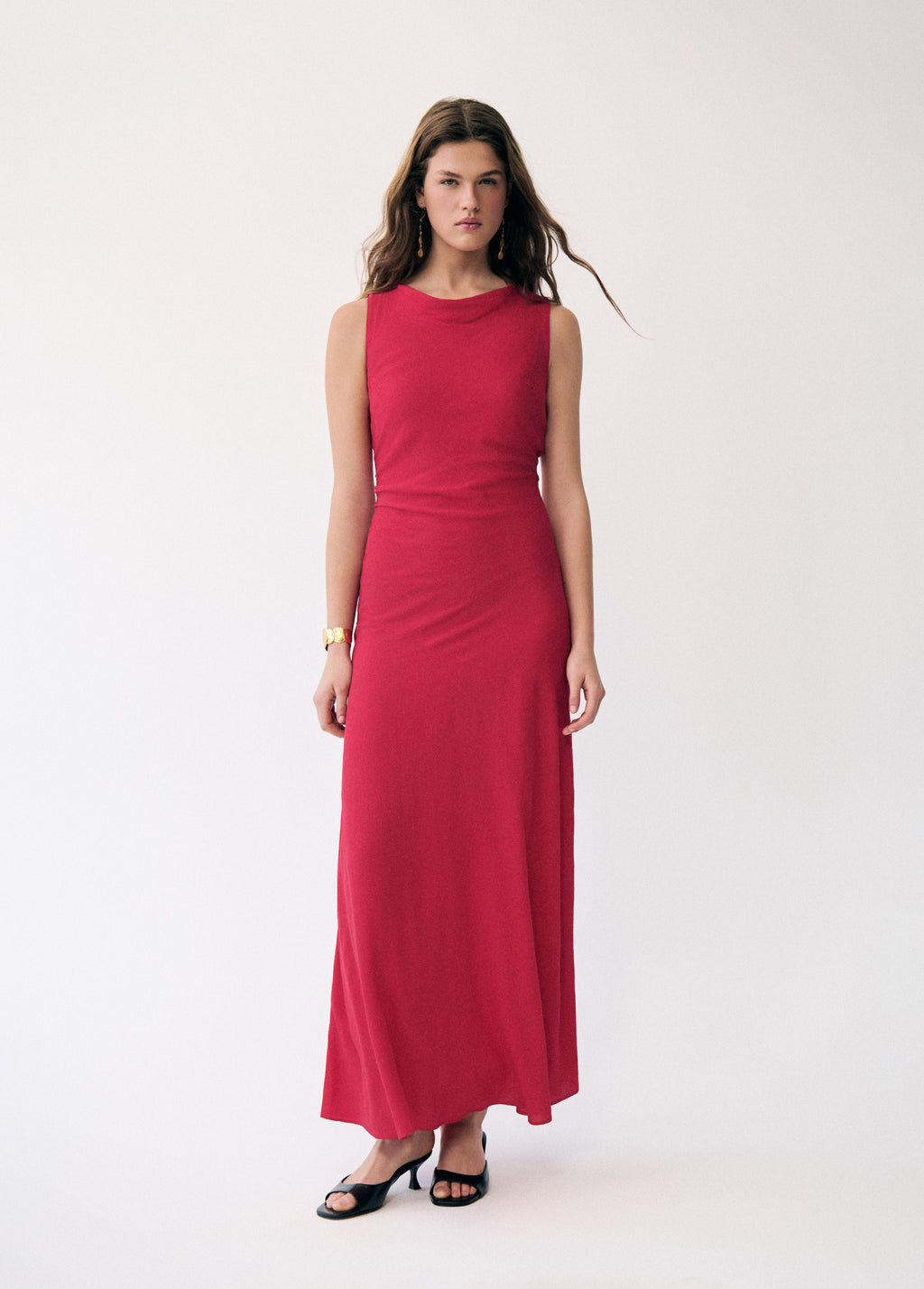 Langes Jacquard-Kleid
