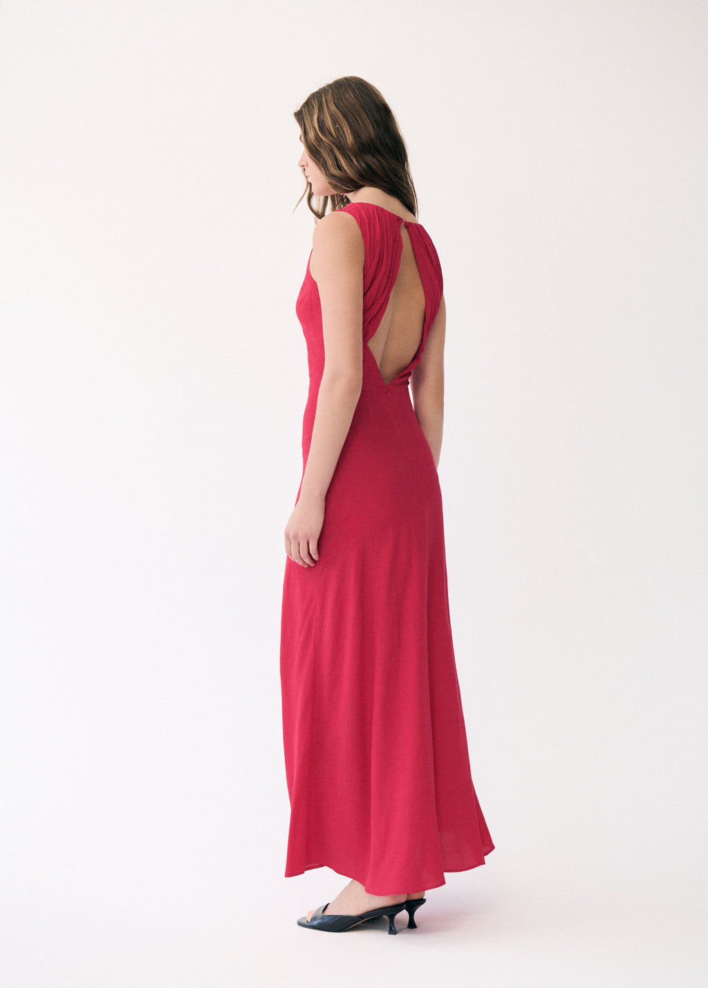 Langes Jacquard-Kleid